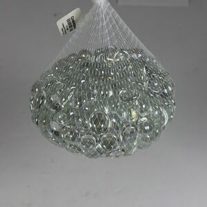 Crate & Barrel Iridescent Glass Pebbles Clear Decorative Vase Fillers F-16